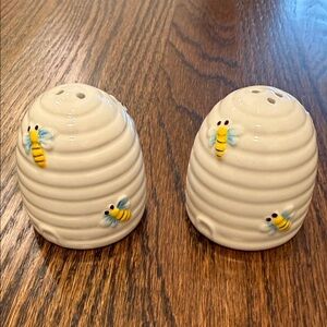 Beehive Salt and Pepper Shakers